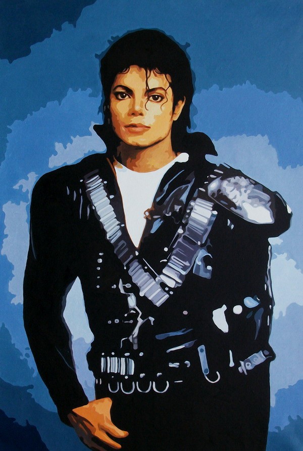 Michael Jackson staand