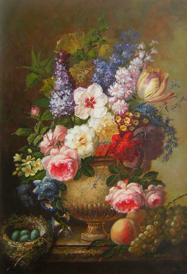 Spiksplinternieuw Schilderij Bloemen met fruit NE-18